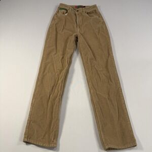 Empyre Tori Pants Womens 0 Beige High Rise Corduroy Straight Leg Khakis Casual
